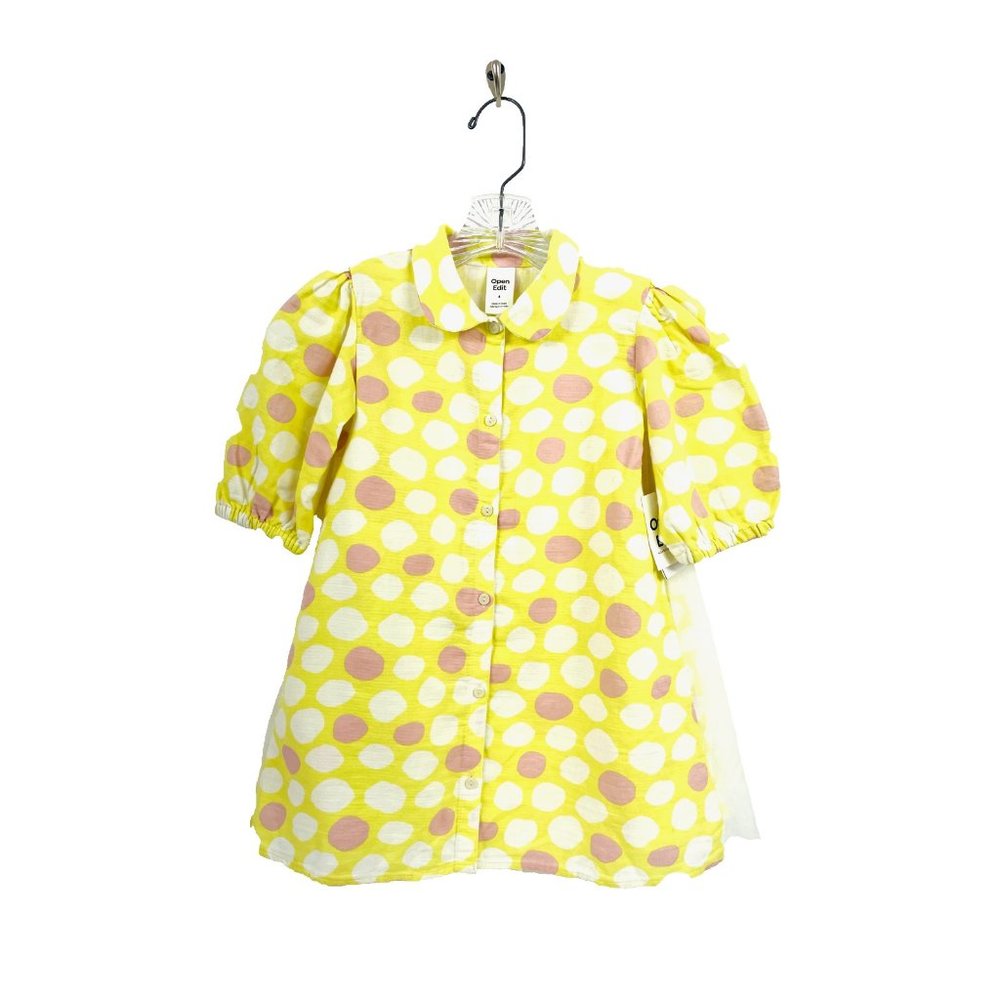 OPEN EDIT Girls Button Down Shirt Size: 4